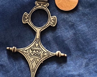Cross Pendant by Iferouane Tuareg Morocco Sterling Silver 925 Replica