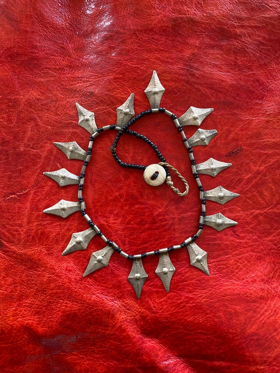 Solid Silver Vintage Tuareg Necklace - Berber, Et… - image 1