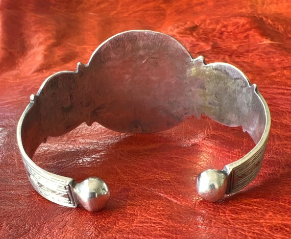 Vintage Solid Silver Moroccan Bracelet - Antique … - image 5