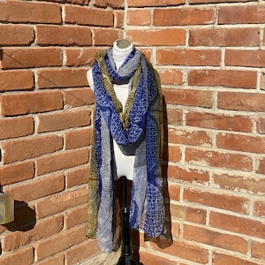 XL Long Tuareg SCARF ~ 14 Ft | 427 cm - Berber Deep Purple Traditional Gauze - Ethnic, Tribal Turban Wrap *Free* Ship from USA