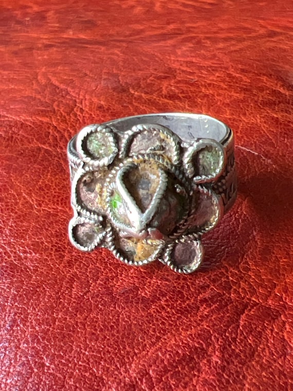 Solid SILVER Berber RING- Antique Moroccan, Ethni… - image 1