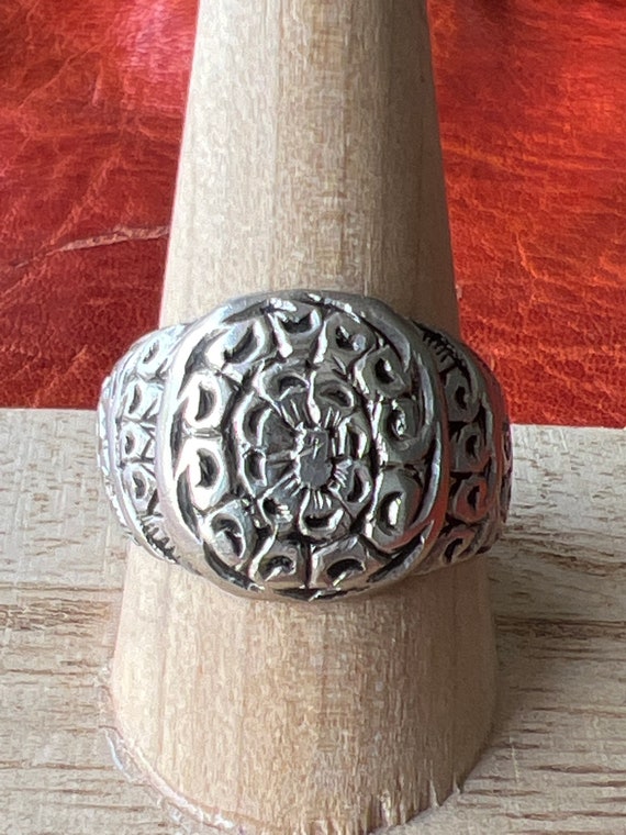 ANTIQUE Solid SILVER Berber RING - Antique Morocc… - image 2