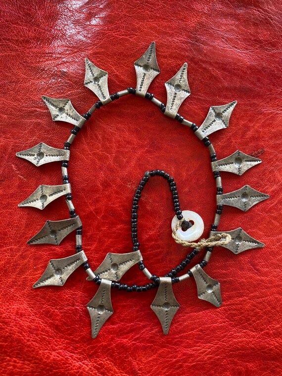 Solid Silver Vintage Tuareg Necklace - Berber, Et… - image 4