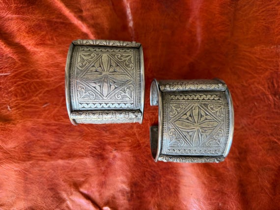 Old Solid Silver Anklets - Aures, Algerian, Berbe… - image 5