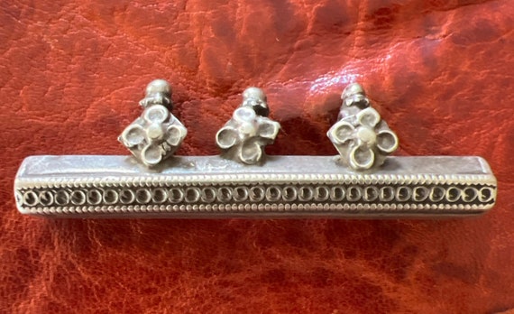 BIG Old Solid SILVER Indian PENDANT- Antique Cent… - image 2