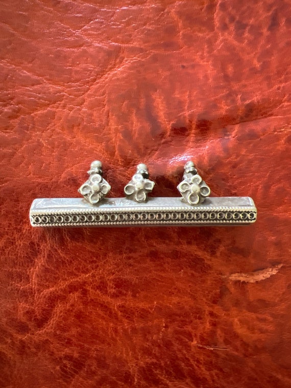 BIG Old Solid SILVER Indian PENDANT- Antique Cent… - image 1