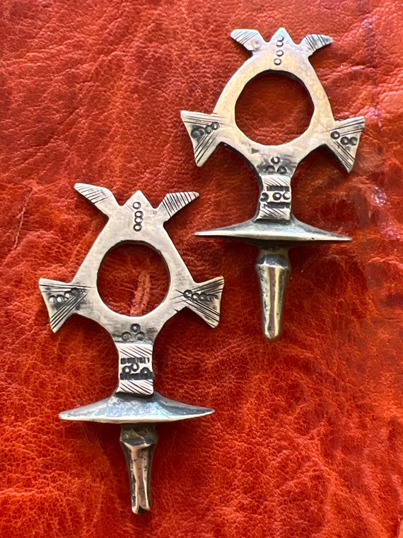 2 Old Solid Silver Tuareg Crosses - Zinder Style-… - image 2