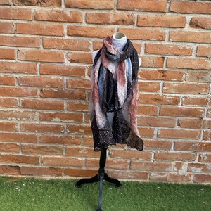 XL Long Tuareg SCARF ~ 14 Ft | 427 cm - Berber Blush & Earth Tones Traditional Gauze - Ethnic, Tribal Turban Wrap *Free* Ship from USA