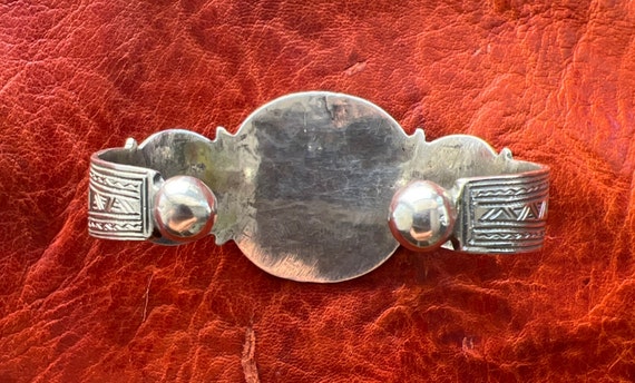 Vintage Solid Silver Moroccan Bracelet - Antique … - image 6