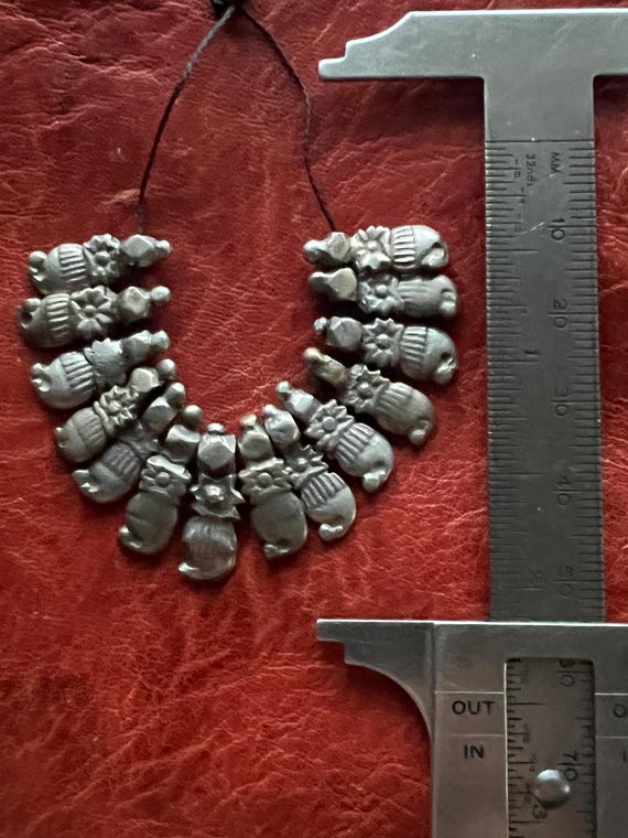 14 Old Solid SILVER Indian Mango PENDANTS- Centra… - image 3