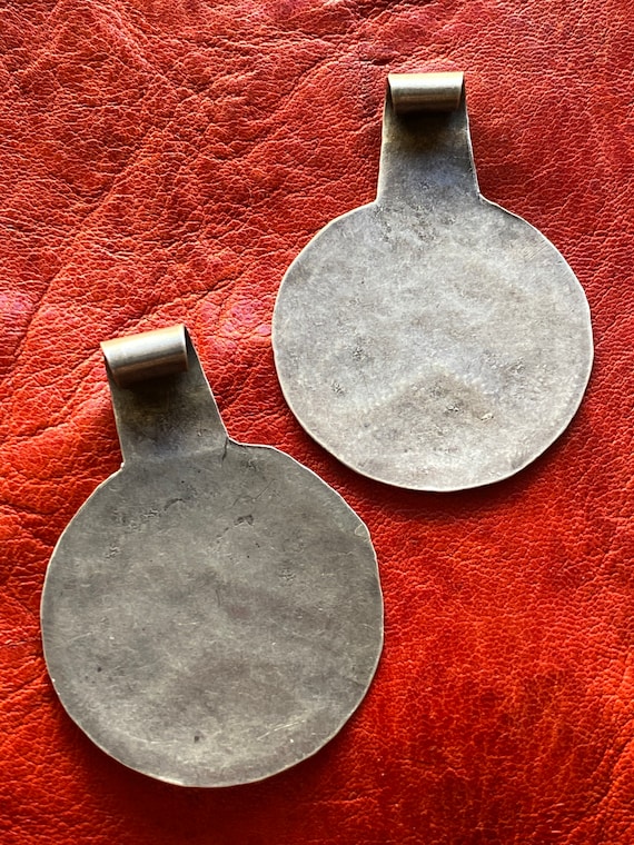 2 Old Solid SILVER Moroccan PENDANT - Berber Niel… - image 4