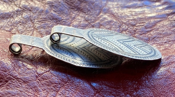 2 Old Solid SILVER Moroccan PENDANT - Berber Niel… - image 3