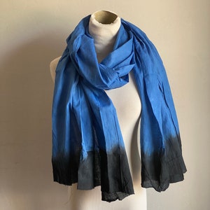 Moroccan Berber Tuareg Scarf- Long Handmade Ethnic, Tribal Turban Unisex Adult Rich Blue - *FREE* Ship from USA- Desert Sahara Nomad African