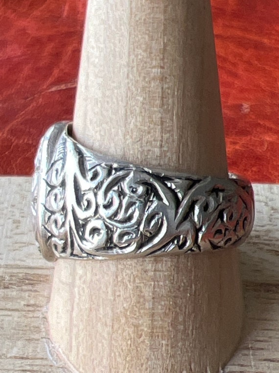 ANTIQUE Solid SILVER Berber RING - Antique Morocc… - image 4