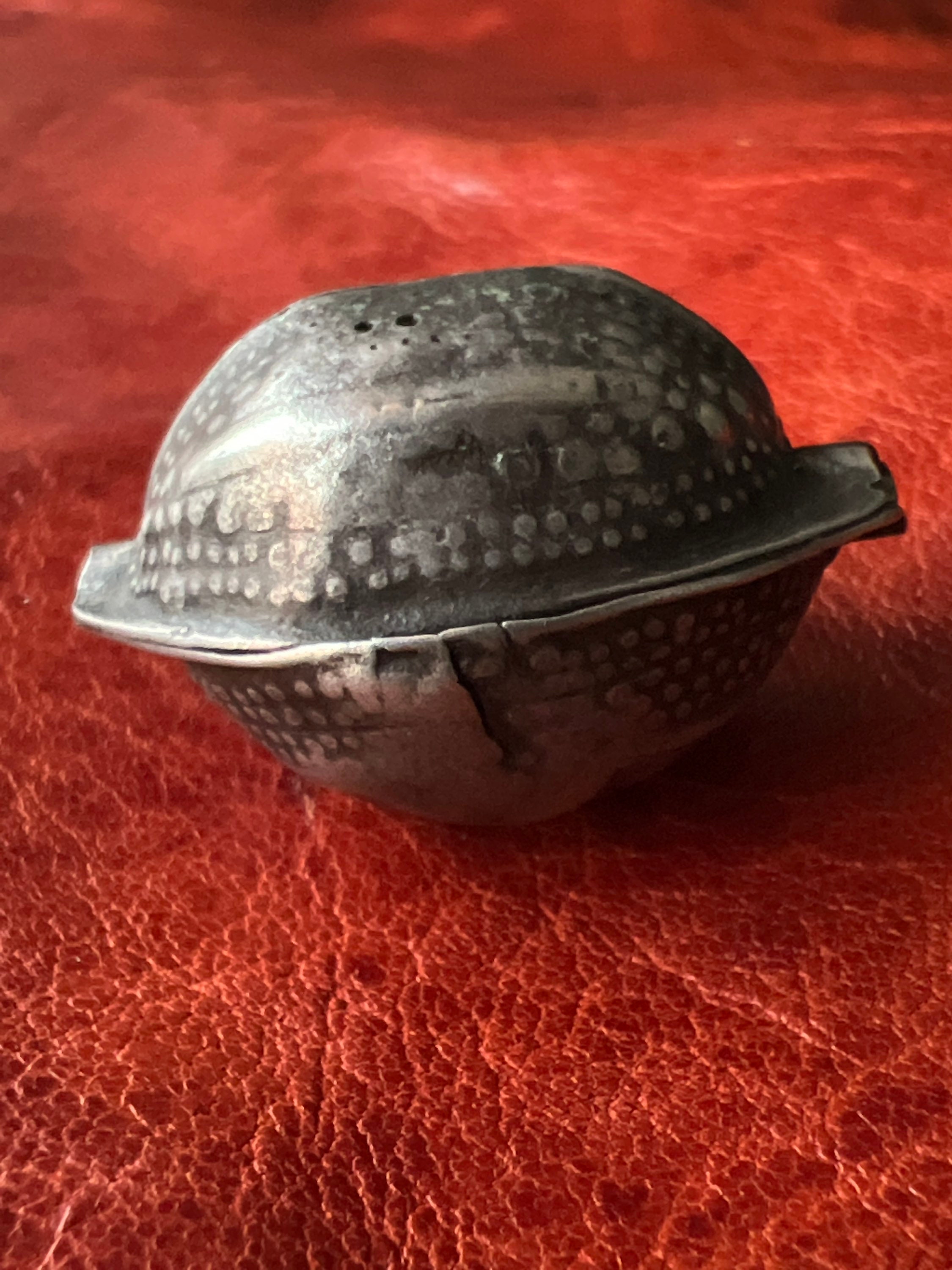 Antique Solid SILVER Bead - 