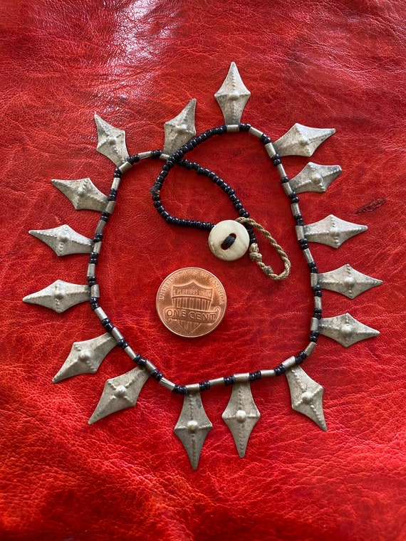 Solid Silver Vintage Tuareg Necklace - Berber, Et… - image 3