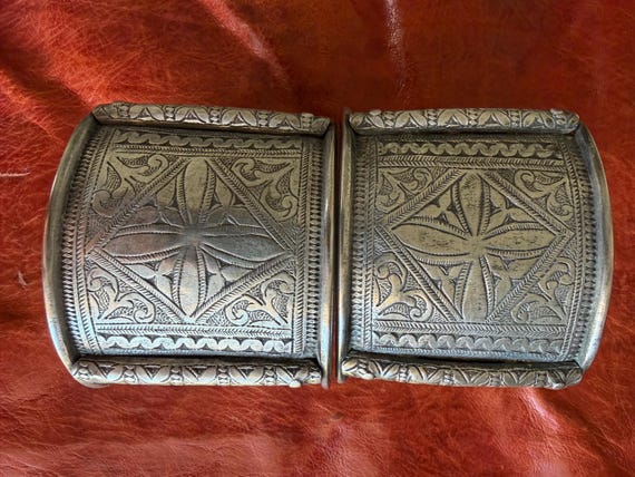 Old Solid Silver Anklets - Aures, Algerian, Berbe… - image 4