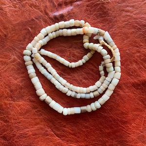 Ancient Quartz BEADS - Excavated African Stone Strand - Berber Jewelry - Amazing Wear & Patina- Ethnic, Tribal - Old Genuine, Natural Color