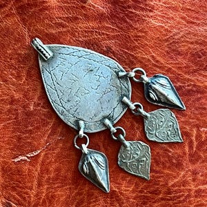 Antique Silver Amulet - Kurdish, Turkoman, Central Asian, Islamic, Ethnic, Tribal - Talisman, Magic, Symbol Pendant Jewelry- Ayat Al Ikhlas