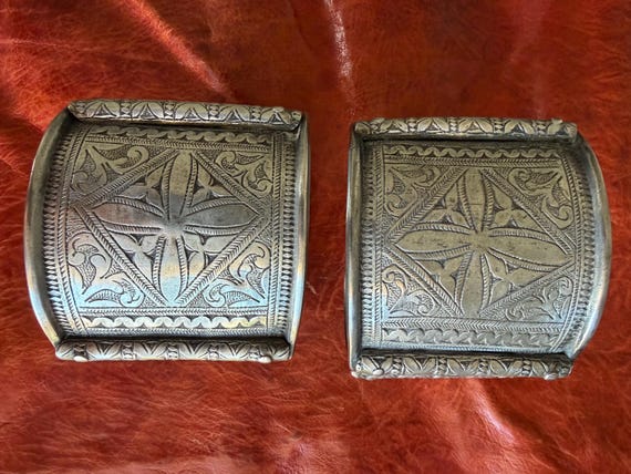 Old Solid Silver Anklets - Aures, Algerian, Berbe… - image 2