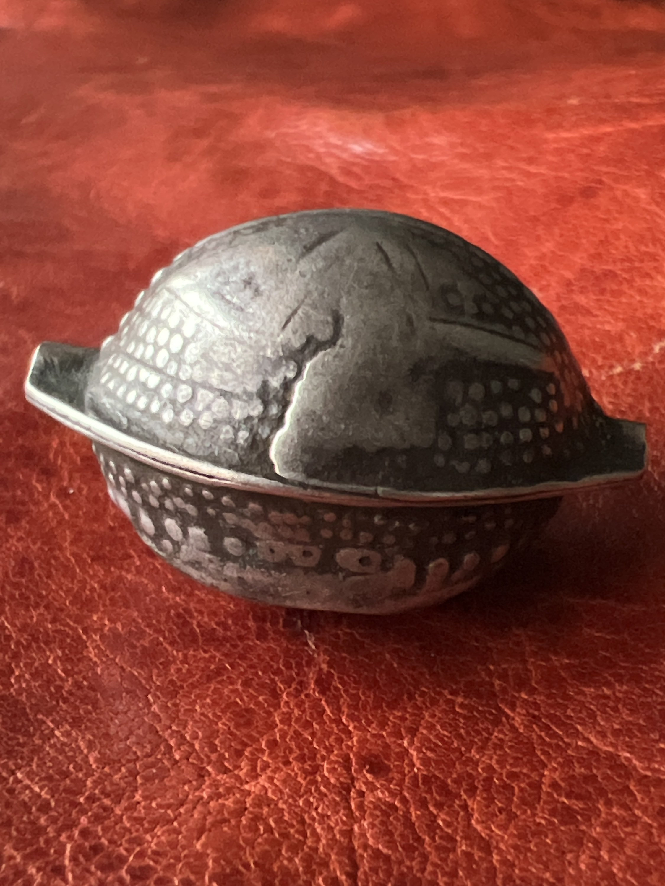 Antique Solid SILVER Bead - 