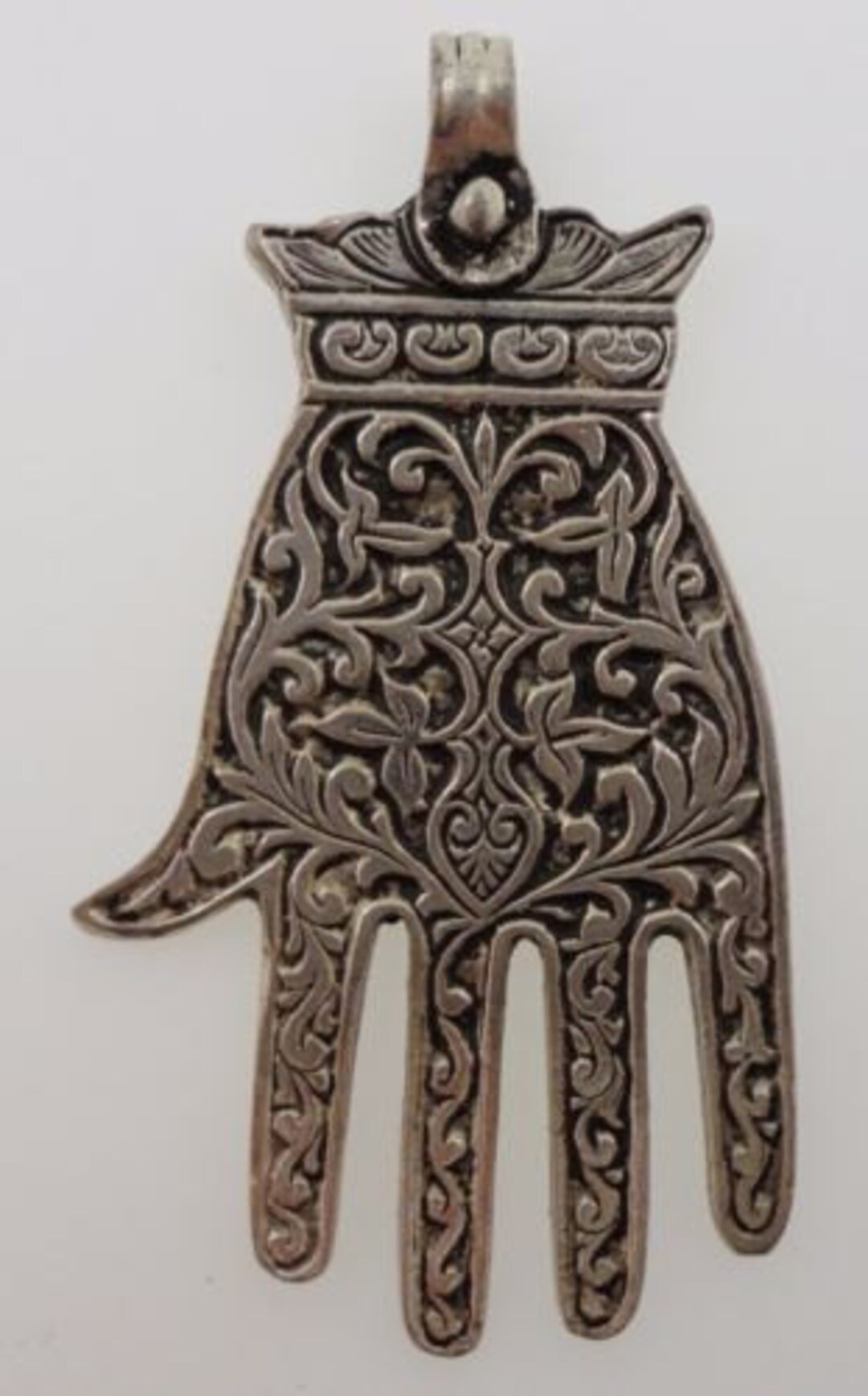 BIG Solid SILVER Moroccan Hamsa Berber Ethnic Tribal - Etsy