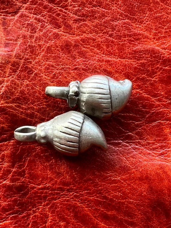 Old Solid SILVER Indian Mango PENDANTS - Central … - image 5