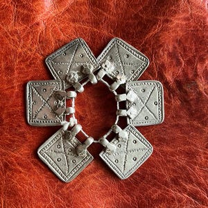 6 Old Solid SILVER Indian PENDANTS- Antique Central Asian, Ethnic, Tribal, Design Amulet, Talisman, India - Amazing Texture, Wear & Patina!