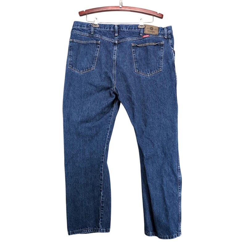 Vtg 90s-Y2K Wrangler Jeans Men's 40x30 Regular Fit Straight Leg Dark Stonewash image 2