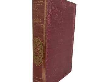 Antique 1904 The Innocents Abroad Vol II Mark Twain Hardcover Book New Pilgrim's Progess, Harper & Brothers
