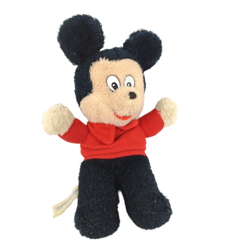 Vintage Knickerbocker Walt Disney Productions Mickey Mouse 10" Stuffed Animal Plush image 1