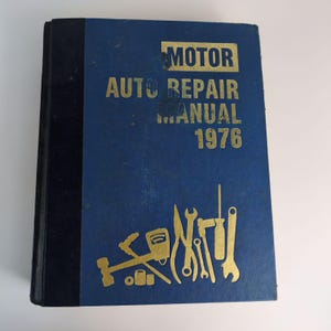 1976 Motor Auto Repair Manual Hardcover Book, Automotive Business Magazine 39th