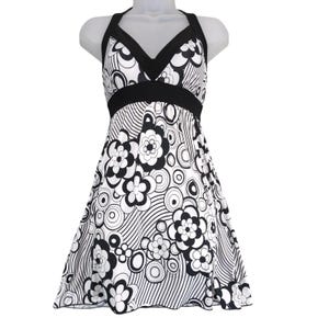 black and white halter dress Hope Satin Halter Midi Dress - Black/White main image 0