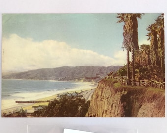 Santa Monica California Union Oil Company 1940s Postcard 1947 CA PC Color Scenes