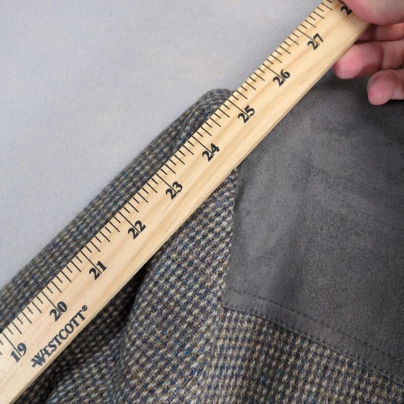 Vintage Pendleton Wool Tweed Blazer 44 Elbow Patch Suede Academia Sport Coat 90s image 6