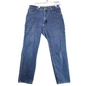 Vtg 80s-90s Wrangler Blues Jeans Men's 32x31 100% Cotton Brass Boot Zipper USA immagine 1
