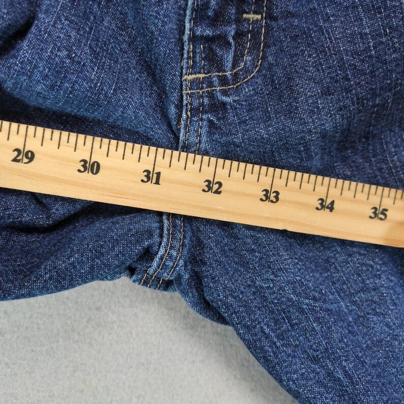 Vtg 90s Wrangler Hero Carpenter Jeans Men's 38x30 Dark Wash Relaxed Fit Workwear image 7