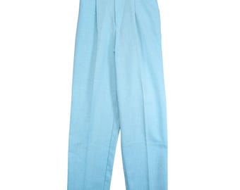 Pantalones vintage de los 80, nuevos con etiquetas, de Jr Things Inc., color azul claro, talla 11 (27x28.5), fabricados en EE. UU. por sindicatos.