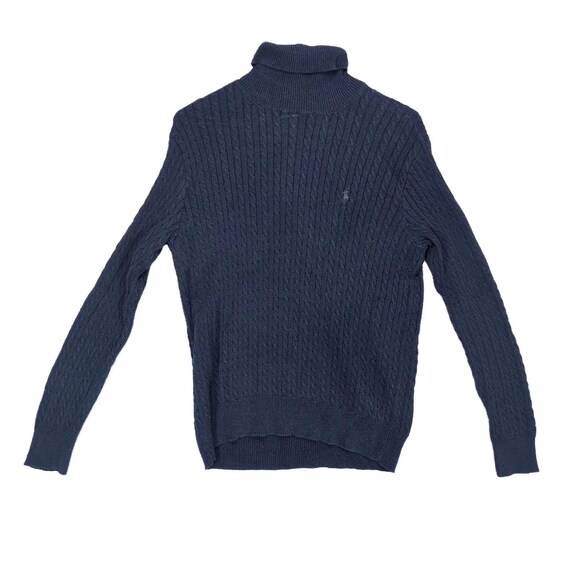 Vintage 90s-y2k POLO SPORT Ralph Lauren Womens S Navy Cable Knit 