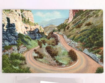 Williams Canon Cave of the Winds Manitou Colorado 1940s Linen Postcard CO PC