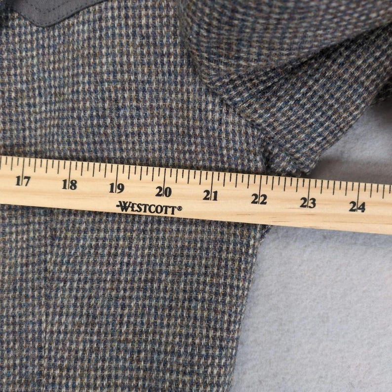 Vintage Pendleton Wool Tweed Blazer 44 Elbow Patch Suede Academia Sport Coat 90s image 7