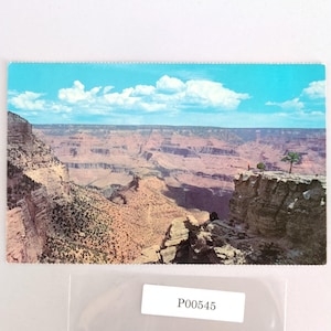 Grand Canyon National Park Arizona 1960s Postcard Fred Harvey Aerial View