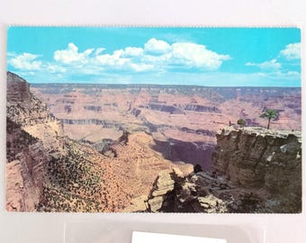 Grand Canyon National Park Arizona 1960s Postcard Fred Harvey Aerial View