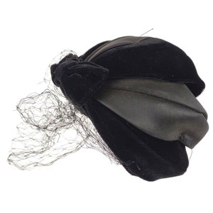 Vintage Early to Mid-century Black Velvet and Satin  display picture 1