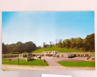 Vtg Postcard 1950s Skyway Motel Asheville North Carolina NC Color Photo Unused