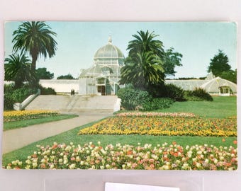 Golden Gate Park Conservatory San Francisco California 1960 Postcard Ektachrome