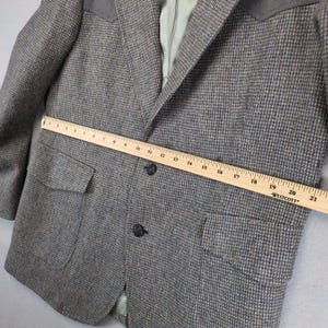 Vintage Pendleton Wool Tweed Blazer 44 Elbow Patch Suede Academia Sport Coat 90s image 8