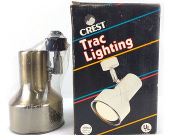 Vintage Crest Track Lighting Lamp Light, Unit Sealed in Open Box, UL Listed, ANTIQUE BRASS 18-049