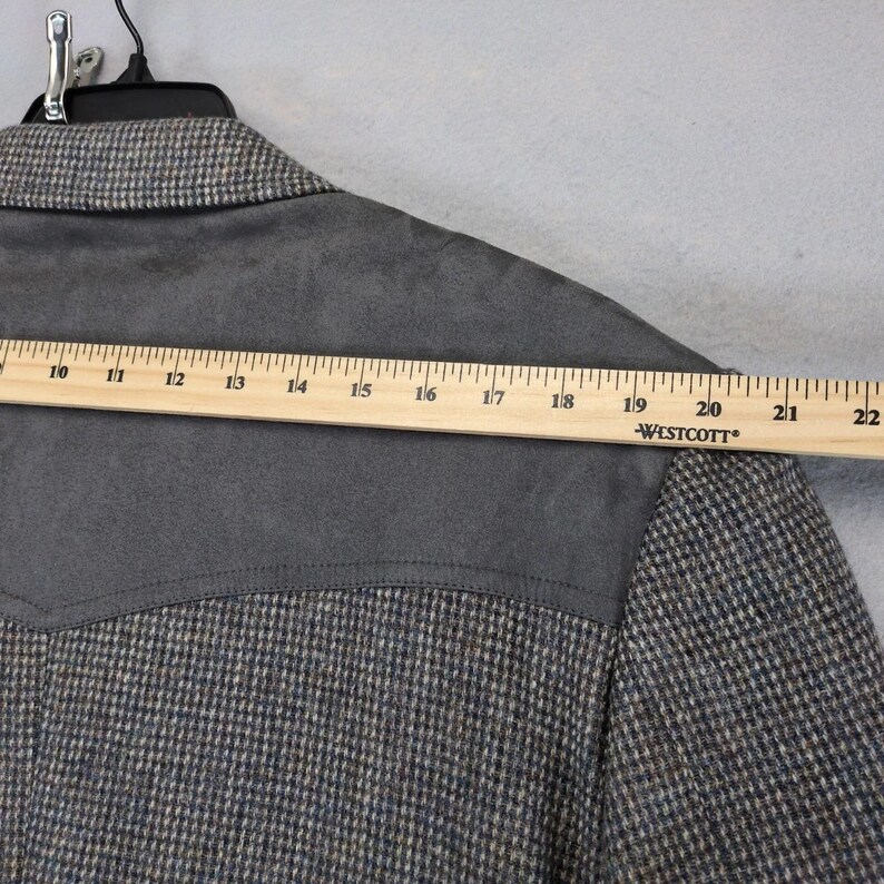 Vintage Pendleton Wool Tweed Blazer 44 Elbow Patch Suede Academia Sport Coat 90s image 5