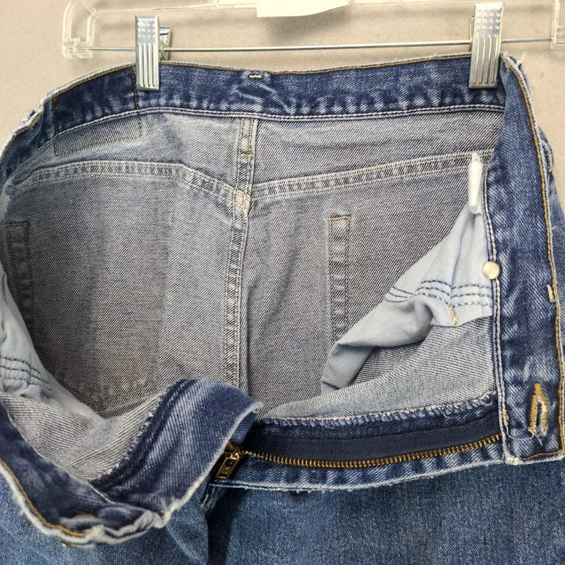 Vtg 80s-90s Wrangler Blues Jeans Men's 32x31 100% Cotton Brass Boot Zipper USA immagine 10